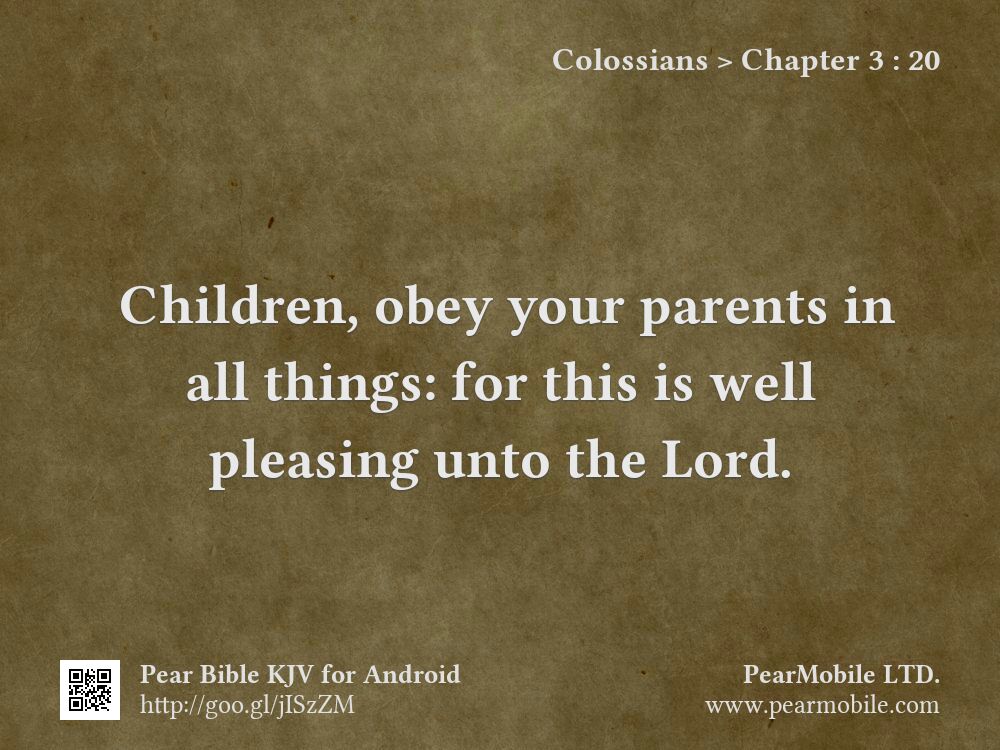 Colossians, Chapter 3:20